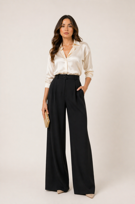 Aurelia High-Waist Wide-Leg Trousers