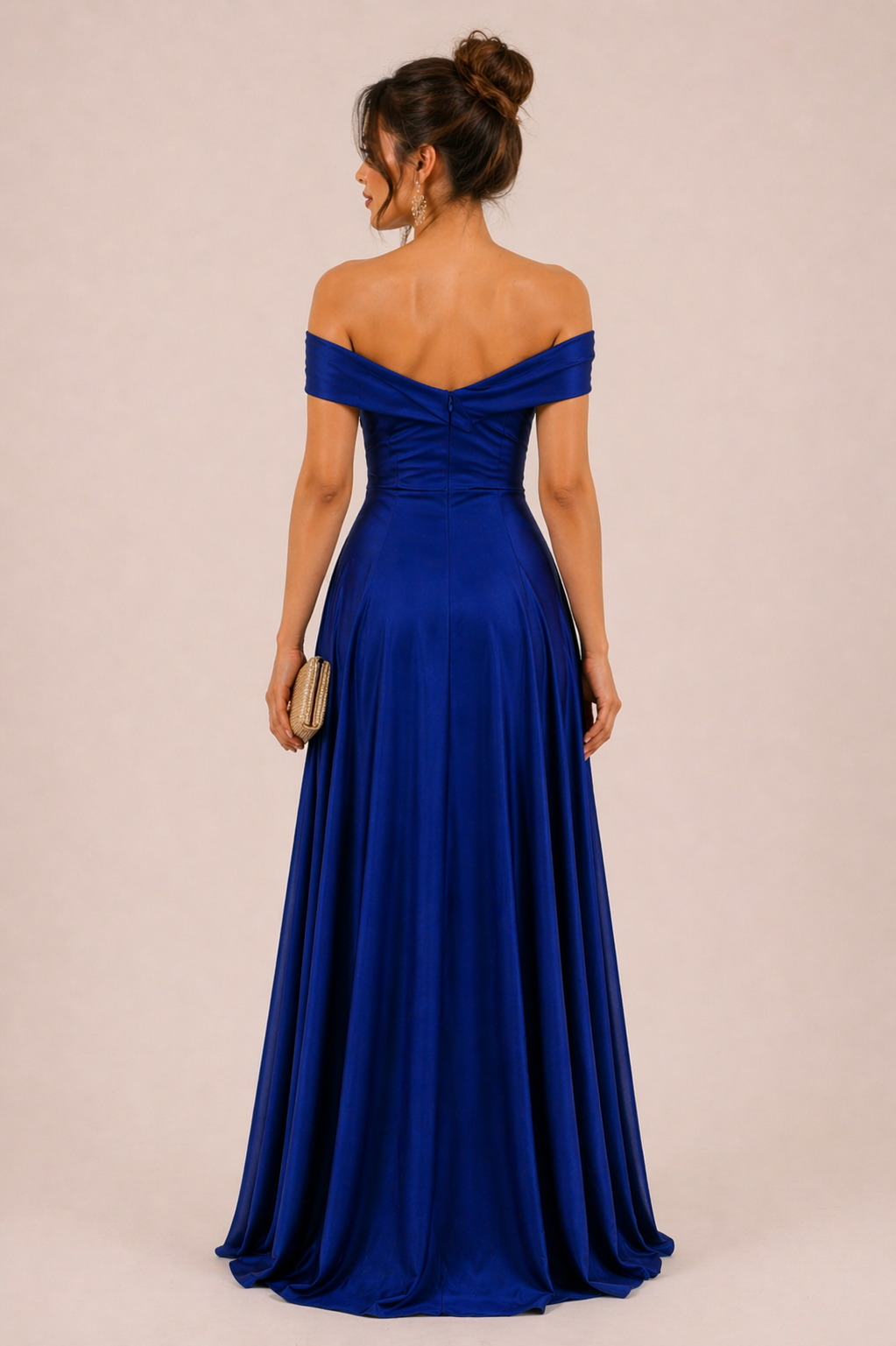 Scarlet Grace Off-Shoulder Gown