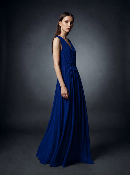 Elegant Sleeveless V-Neck Maxi Dress for Women