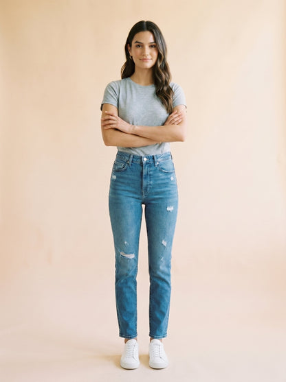 Women Pure Cotton Slim Fit T-shirt