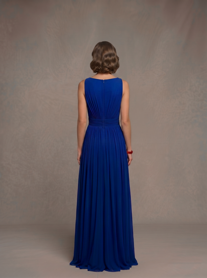 Sleeveless Pleated Gown