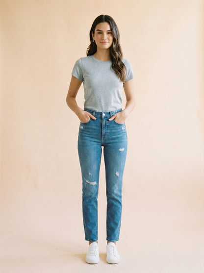 Women Pure Cotton Slim Fit T-shirt