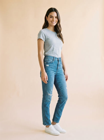 Women Pure Cotton Slim Fit T-shirt