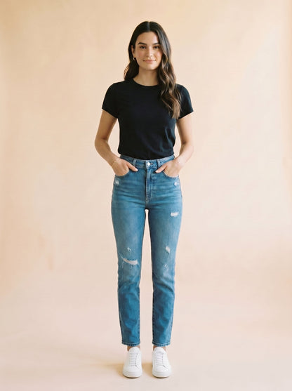 Women Pure Cotton Slim Fit T-shirt