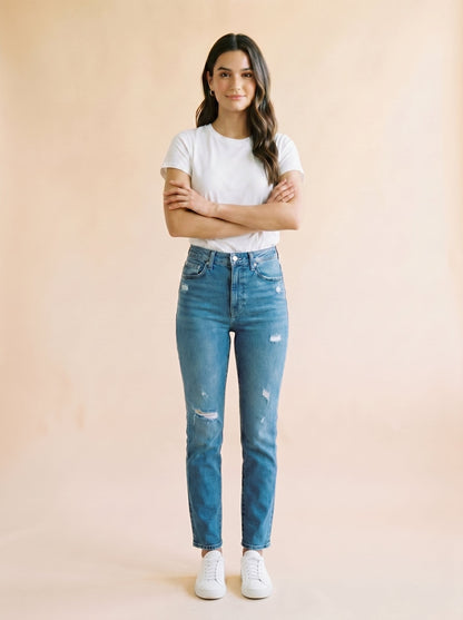 Women Pure Cotton Slim Fit T-shirt