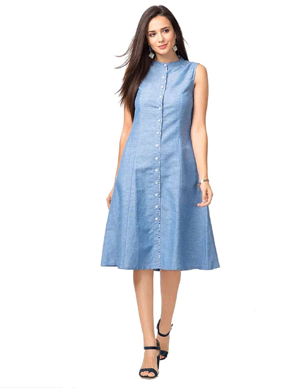Biltoxi Western Midi Dress for Women