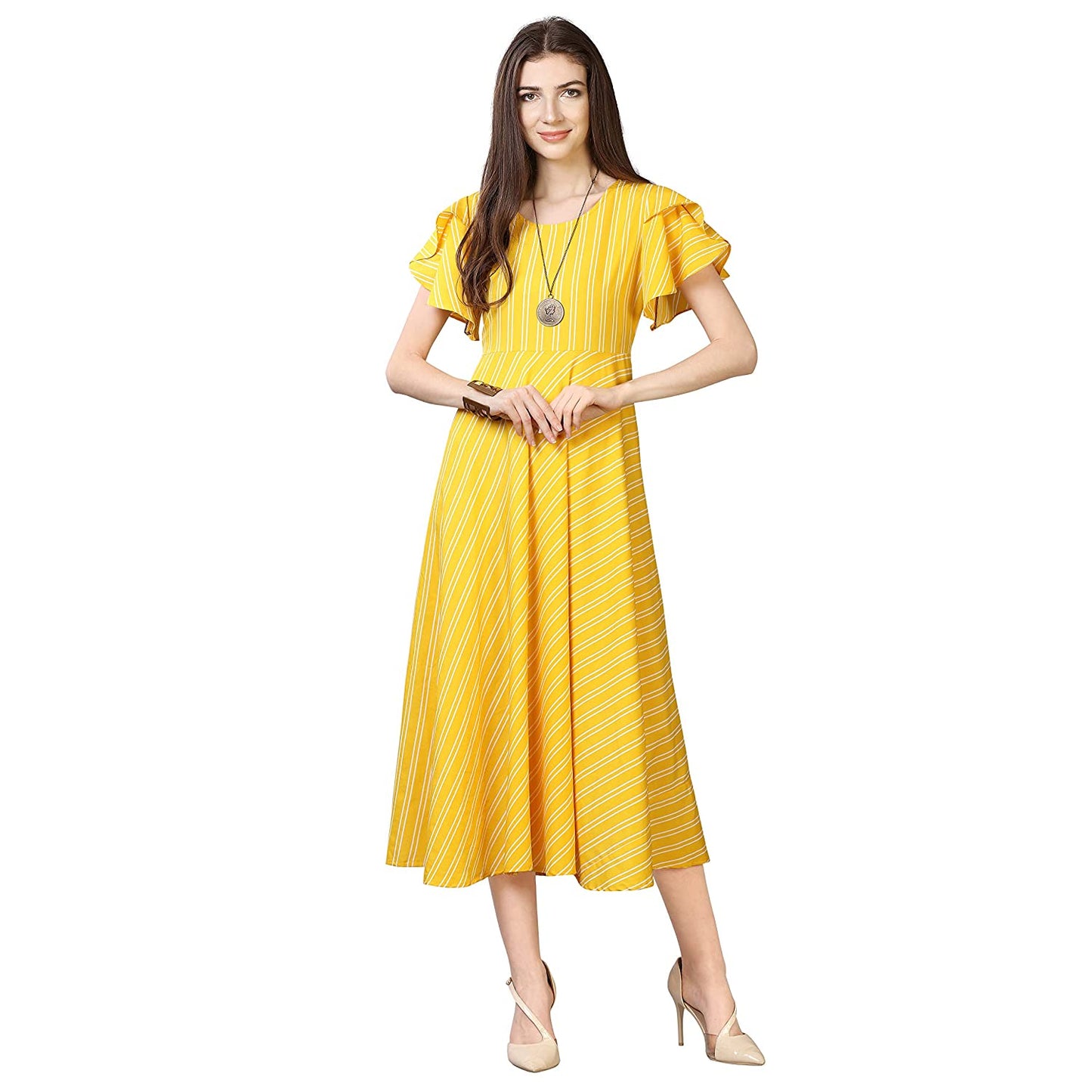 Women's Pleated Maxi Dress