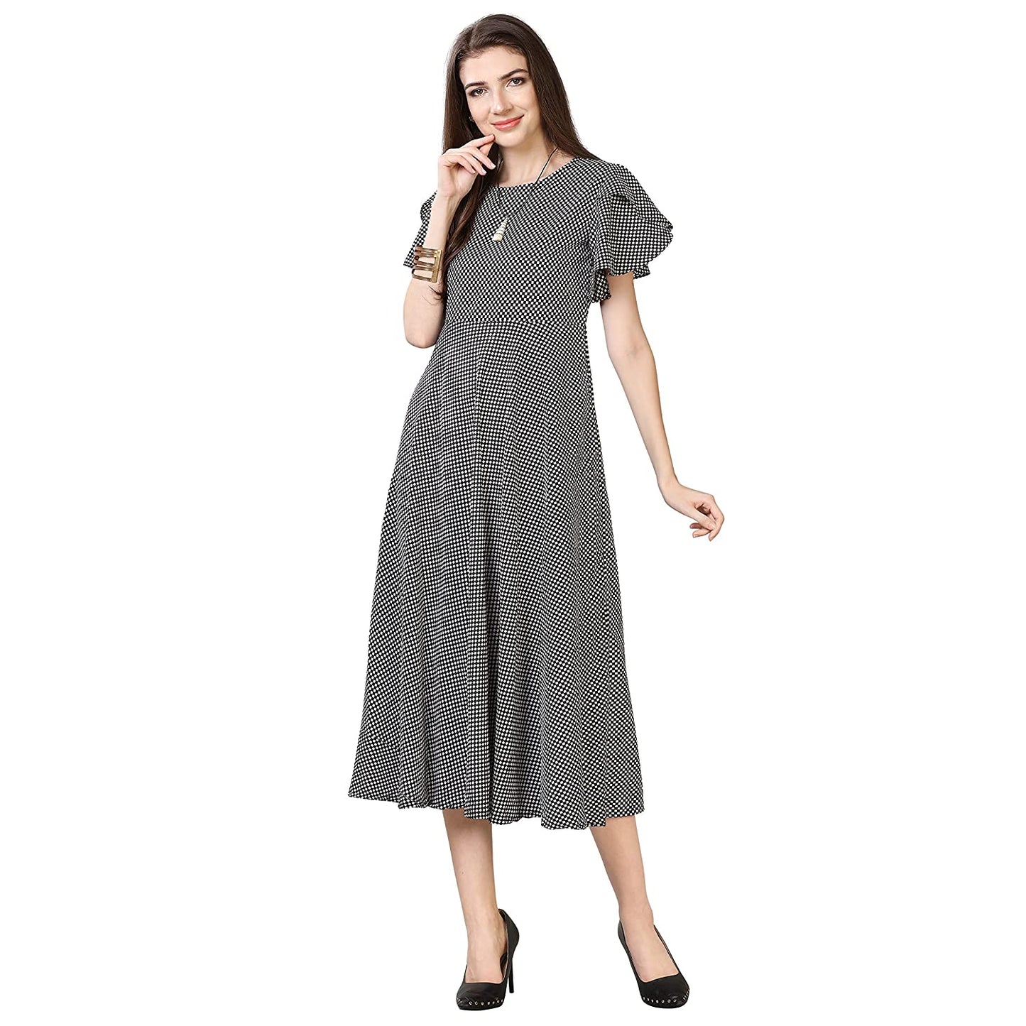 Women's Pleated Maxi Dress